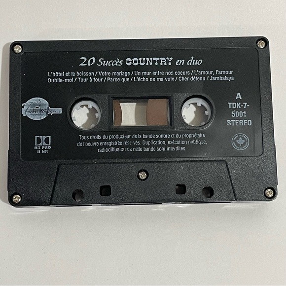 20 Succès Country en Duo Cassette Audio Tape French Music - Picture 4 of 5